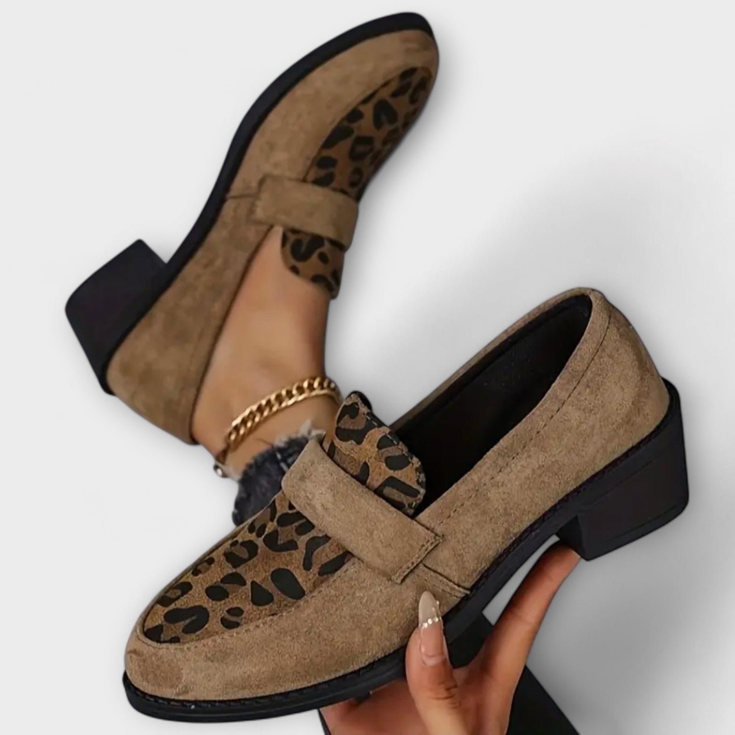Karla - Zapatos elegantes de mujer con estampado de leopardo