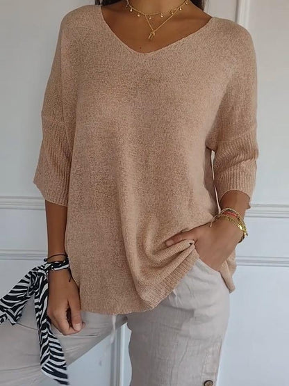 Paris™ Blusa de punto con escote en V