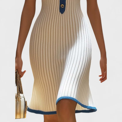 Ellena - Elegante vestido midi con falda sirena