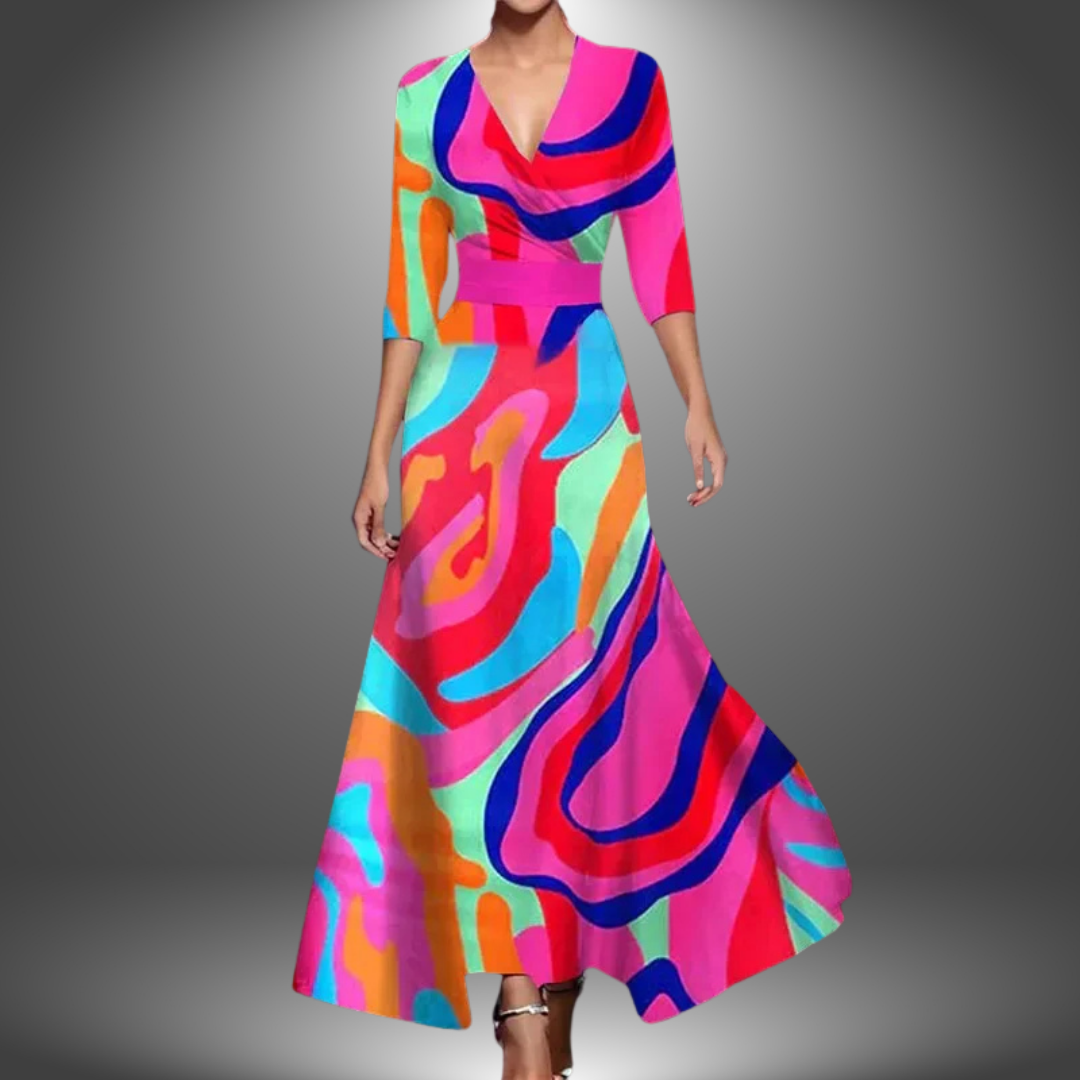Nunzia | Elegante vestido de noche con encanto floral