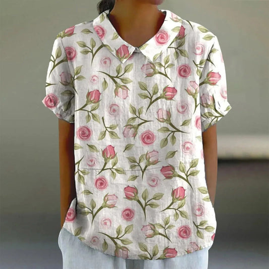 Blusa informal con estampado floral