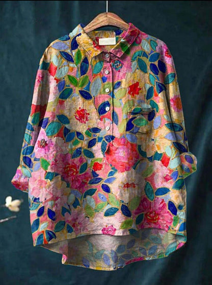 Laura™ | Blusa clásica con estampado flora