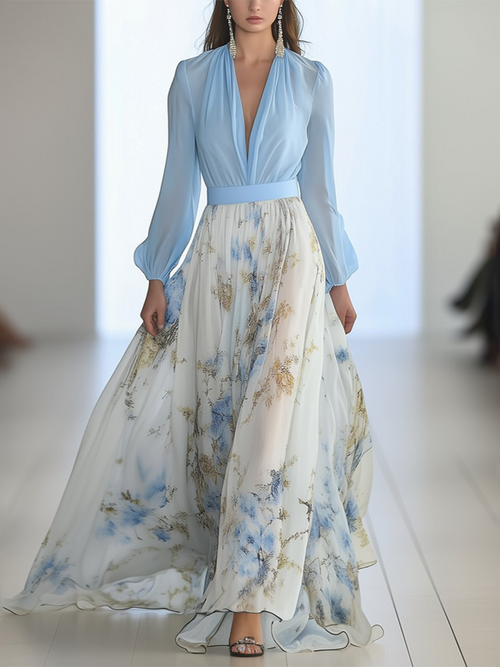 Camille™ | Elegante vestido largo floral
